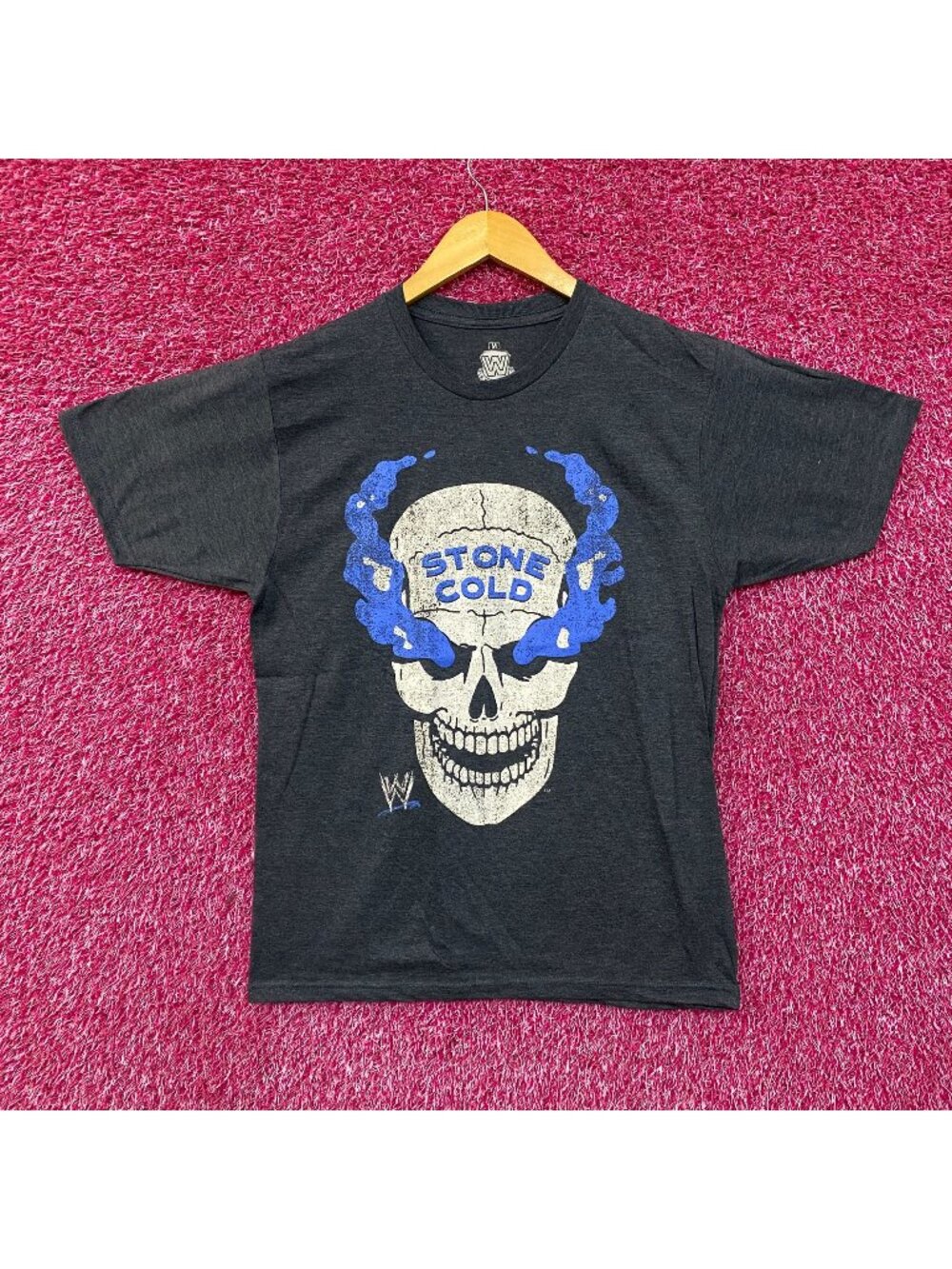 WWE Stone Cold Steve Austin Skull Graphic Design T-Shirt Medium